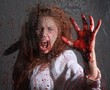 Photo: Horror Themed Image With Bleeding Freightened Woman Horror Themed Image With Bleeding Freightened Woman