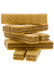 Foto: Close up wafer cookies on white Close up wafer cookies on white