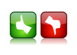 Thumbs feedback vector buttons