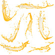 Photo: Collection of high resolution orange splashes Collection of high resolution orange splashes