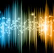 Abstract futuristic background with striped lights