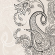 Hand Drawn Paisley ornament.
