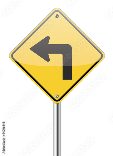 Vector: Turn left traffic sign Turn left traffic sign
