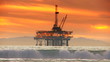 Video: Coastal Oil Rig Sunset Silhouette Coastal Oil Rig Sunset Silhouette