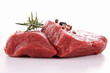 isolated raw beefsteak
