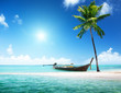 wood boat on the beach