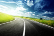 asphalt road in Tuscany Italy