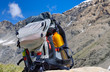 sac à dos,randonnée en montagne dans les alpes