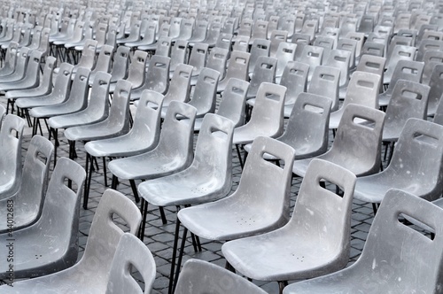 Photo: many gray chairs many gray chairs