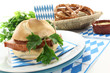 bayrischer gegrillter Leberkäse
