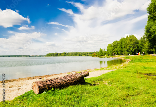 Photo: Lakeshore grassy banks Lakeshore grassy banks