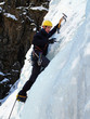 Ice climbing.