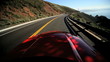 Cabriolet Driving Winding Coastal Road