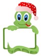 Illustration: Snake with the plate with a place for the text Snake with the plate with a place for the text