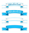 Oktoberfest banners in bavarian colors