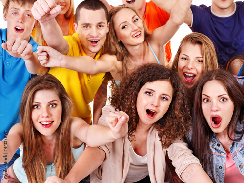 Foto: Group sport fan cheer for. Group sport fan cheer for.