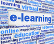 E-learning slogan poster conceptual design