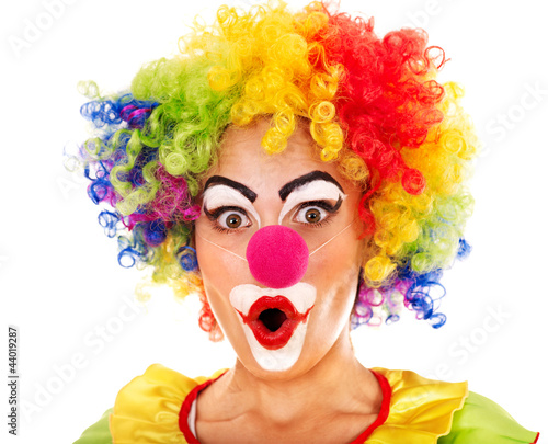 Photo: Portrait of clown. Portrait of clown.