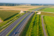 Photo: aerial view of highway near Olesnica town aerial view of highway near Olesnica town