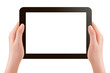 Vector: Hands holding digital tablet pc Vector illustration Hands holding digital tablet pc Vector illustration