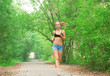 Athlete woman jogging outdoors