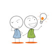 Vector: businessman idea no idea businessman idea no idea