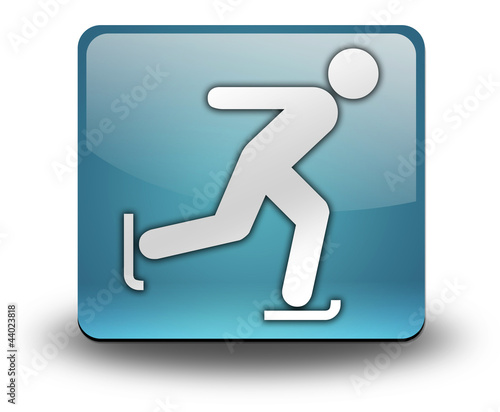 Illustration: Light Blue 3D Effect Icon "Ice Skating" Light Blue 3D Effect Icon "Ice Skating"