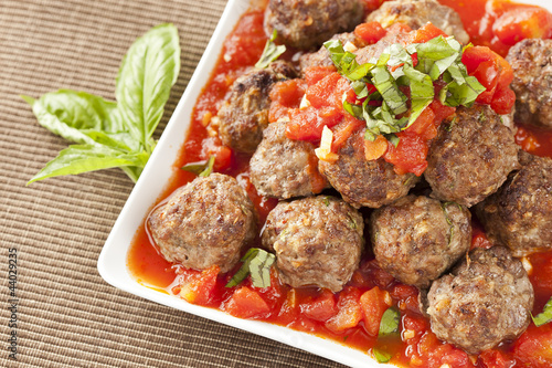 Photo: Homemade Meatballs in Red Tomato Sauce Homemade Meatballs in Red Tomato Sauce