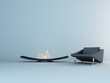 Modern Design Lounge Chair with Fireplace