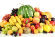Still life of fruit isolated on white
