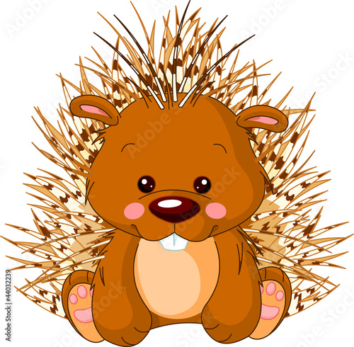 Vector: Fun zoo. Porcupine Fun zoo. Porcupine