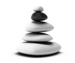Illustration: balancing heap pebble stones over white balancing heap pebble stones over white