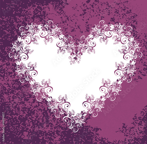 Illustration: Floral hearts frame Floral hearts frame