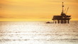 Coastal Oil Drilling Sunset