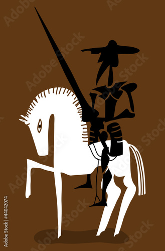 Vector: Don quixote and his horse Don quixote and his horse