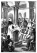 Illustration: Medieval Priest : teaching Theology - 13th century Medieval Priest : teaching Theology - 13th century