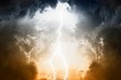 Stormy sky with lightning