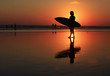 Surfer on sunset
