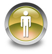 Yellow Glossy Pictogram "Men's Restroom"
