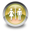 Yellow Glossy Pictogram "Restrooms"