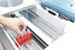 Work in the laboratory with a complex machine