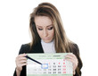 The business woman with a calendar