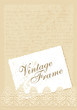 vintage vector background with photo frame