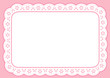 Placemat, Pastel Pink Eyelet Lace Embroidery, copy space