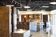 Empty modern kitchen model in store