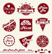 Vector Set: Pizza Place Labels Stickers and Badges