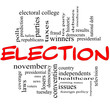 Election Concept in red and black
