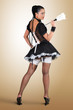 Foto: Glamorous pinup style french maid, cleaning concept Glamorous pinup style french maid, cleaning concept