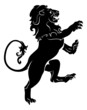 Heraldic rampant lion
