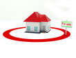 illustration of a house in the center of a red target